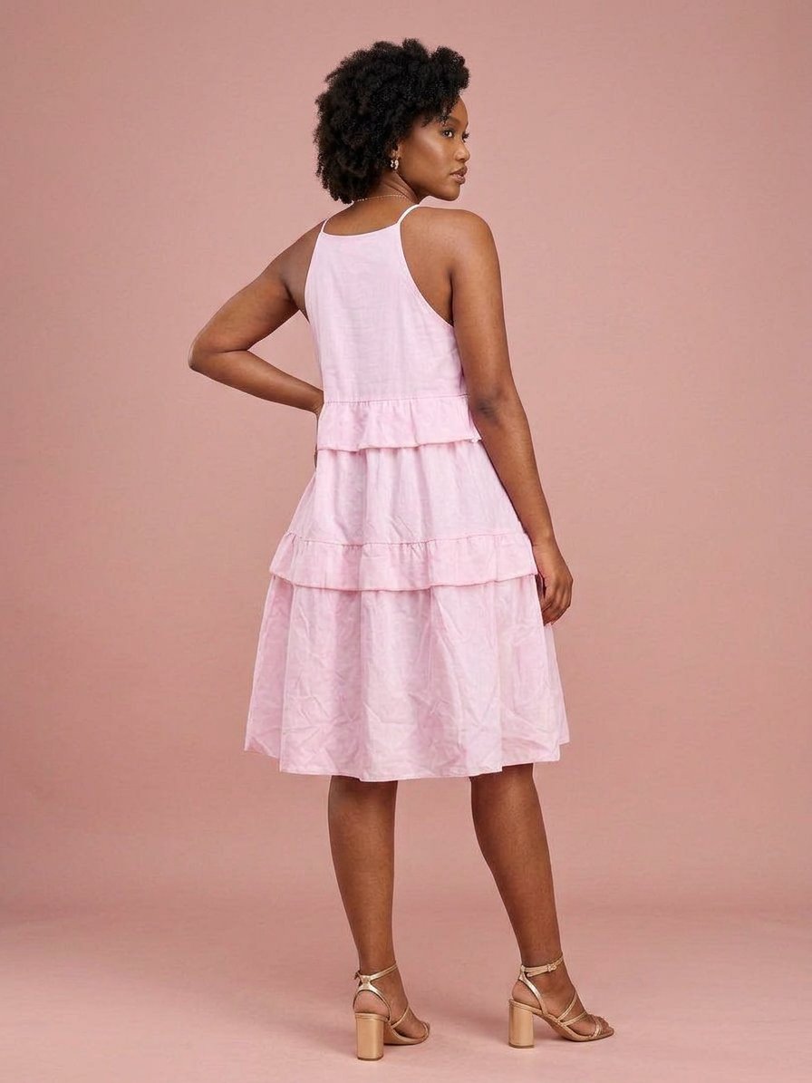 Lilac Tiered Cami Maxi Dress - Image 4